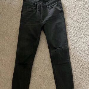 Free People Black Cropped Pants